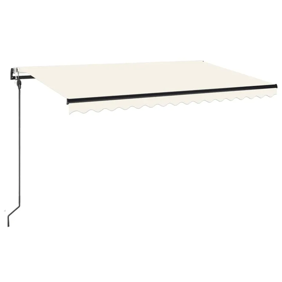 Auvent automatique avec capteur de vent et LED 400x300 cm Crème - 10