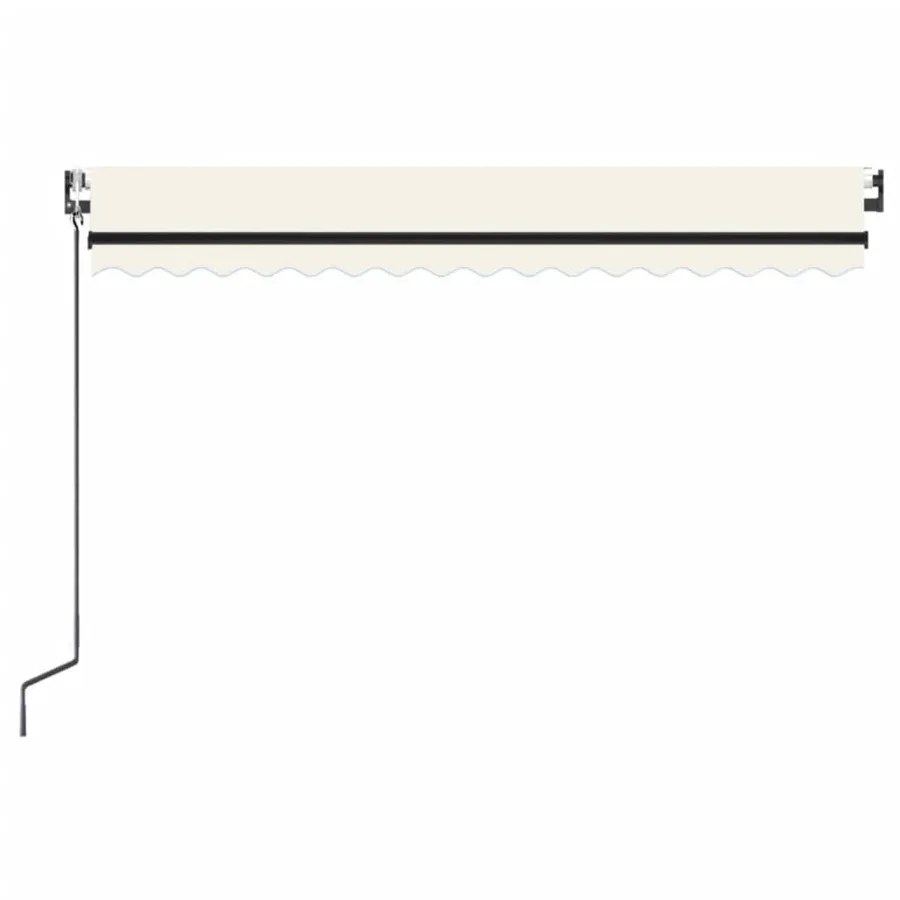 Auvent automatique avec capteur de vent et LED 400x300 cm Crème - 4