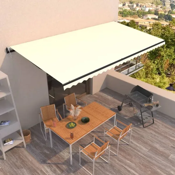 Auvent rétractable automatique 600x300 cm Crème