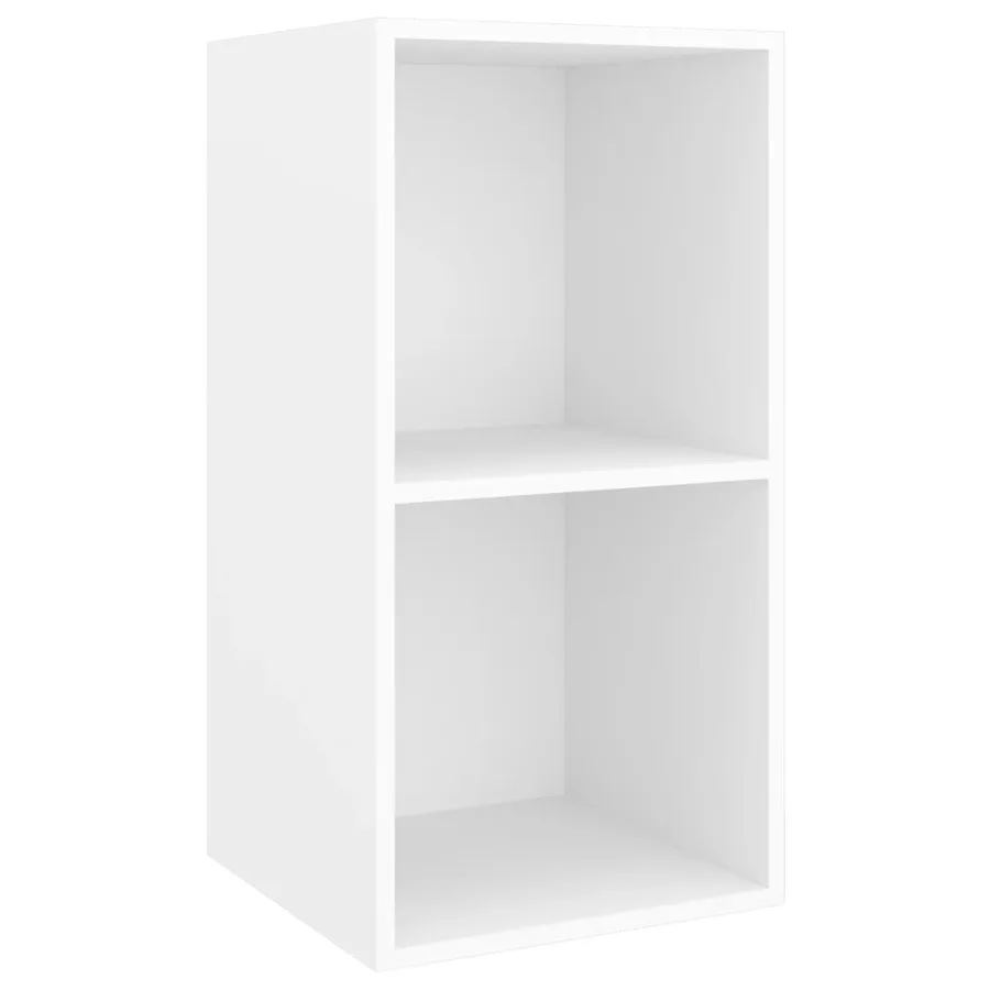 Meuble TV mural Blanc 37x37x72 cm Bois d’ingénierie - 2