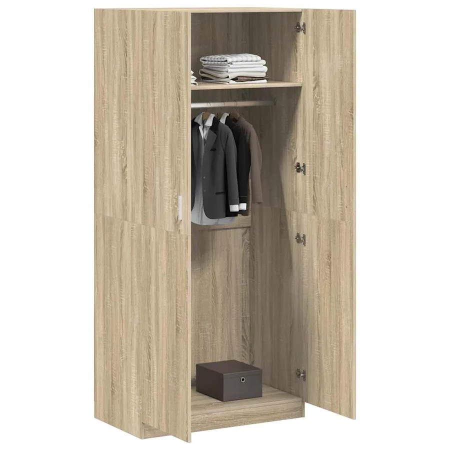 Garde-robe Chêne sonoma 90x52x200 cm Bois d’ingénierie - 4