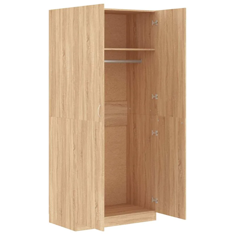 Garde-robe Chêne sonoma 90x52x200 cm Bois d’ingénierie - 6
