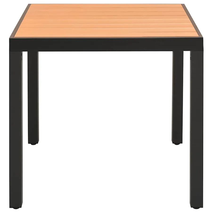 Table de jardin Marron 80 x 80 x 74 cm Aluminium et WPC - 2
