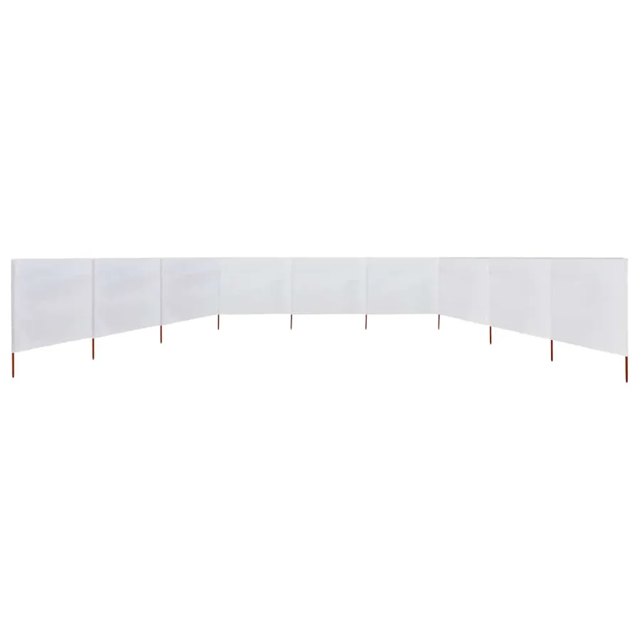Paravent 9 panneaux Tissu 1200 x 160 cm Blanc sable - 3