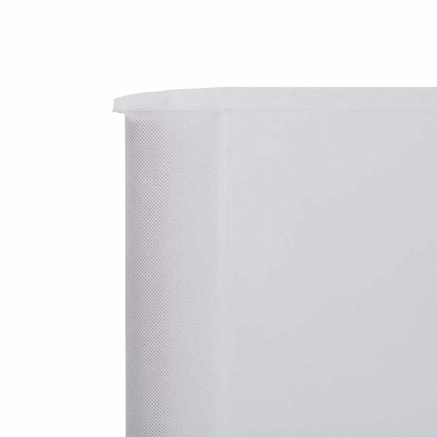 Paravent 9 panneaux Tissu 1200 x 160 cm Blanc sable - 4