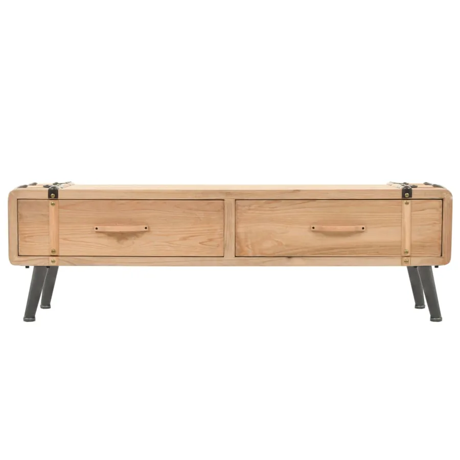 Meuble TV 110x33x35 cm Bois de sapin massif - 3