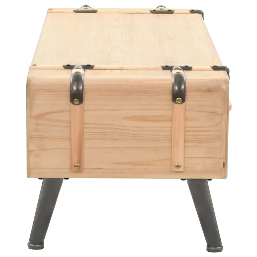 Meuble TV 110x33x35 cm Bois de sapin massif - 4