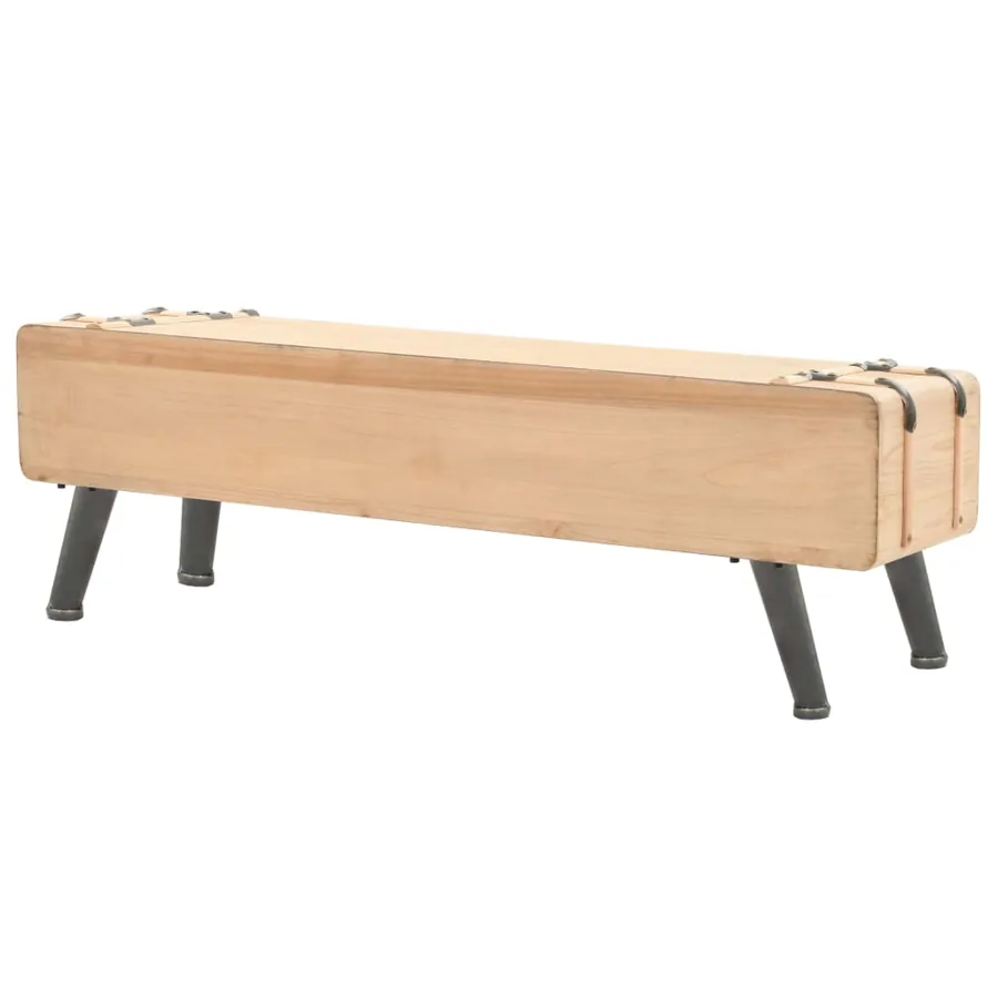 Meuble TV 110x33x35 cm Bois de sapin massif - 5