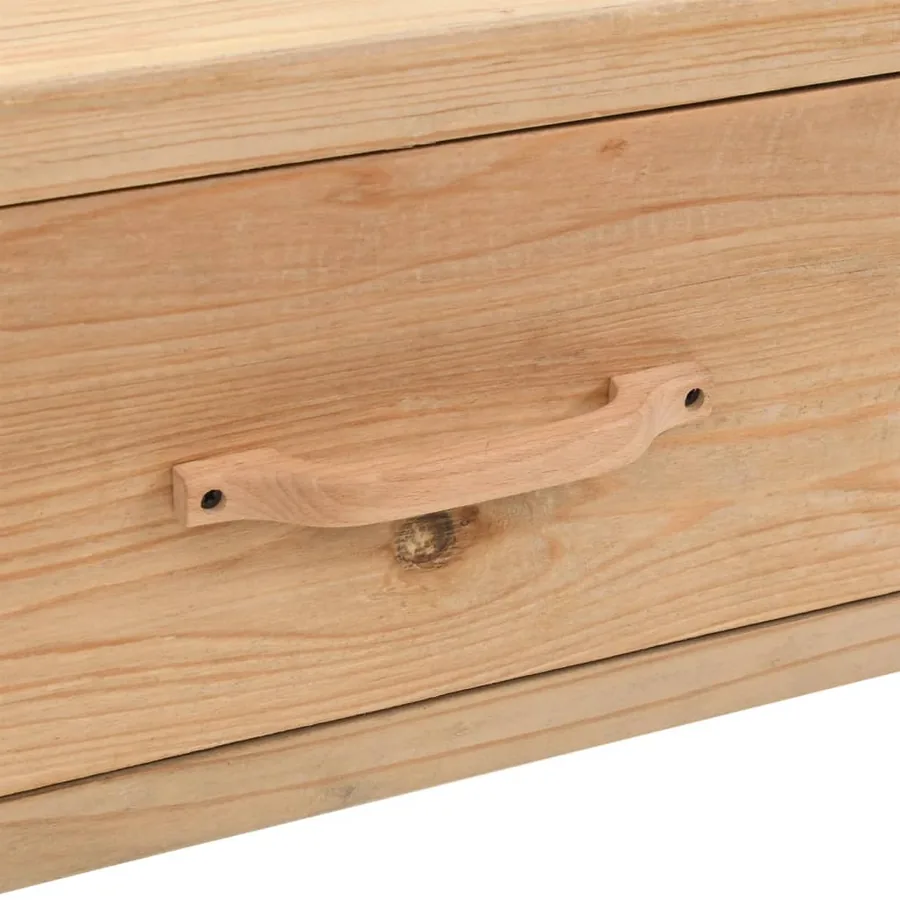 Meuble TV 110x33x35 cm Bois de sapin massif - 8