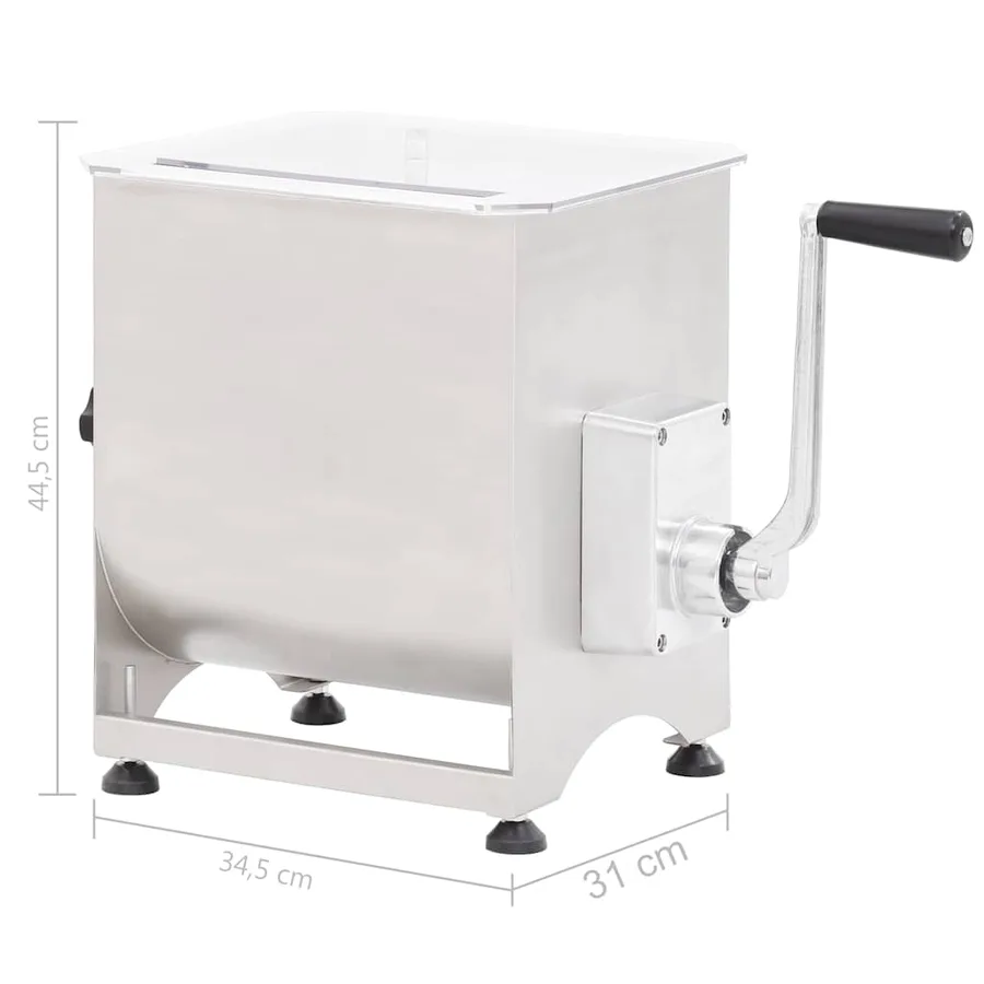 Mélangeur de viande avec boîte de vitesse Argenté Inox - 7