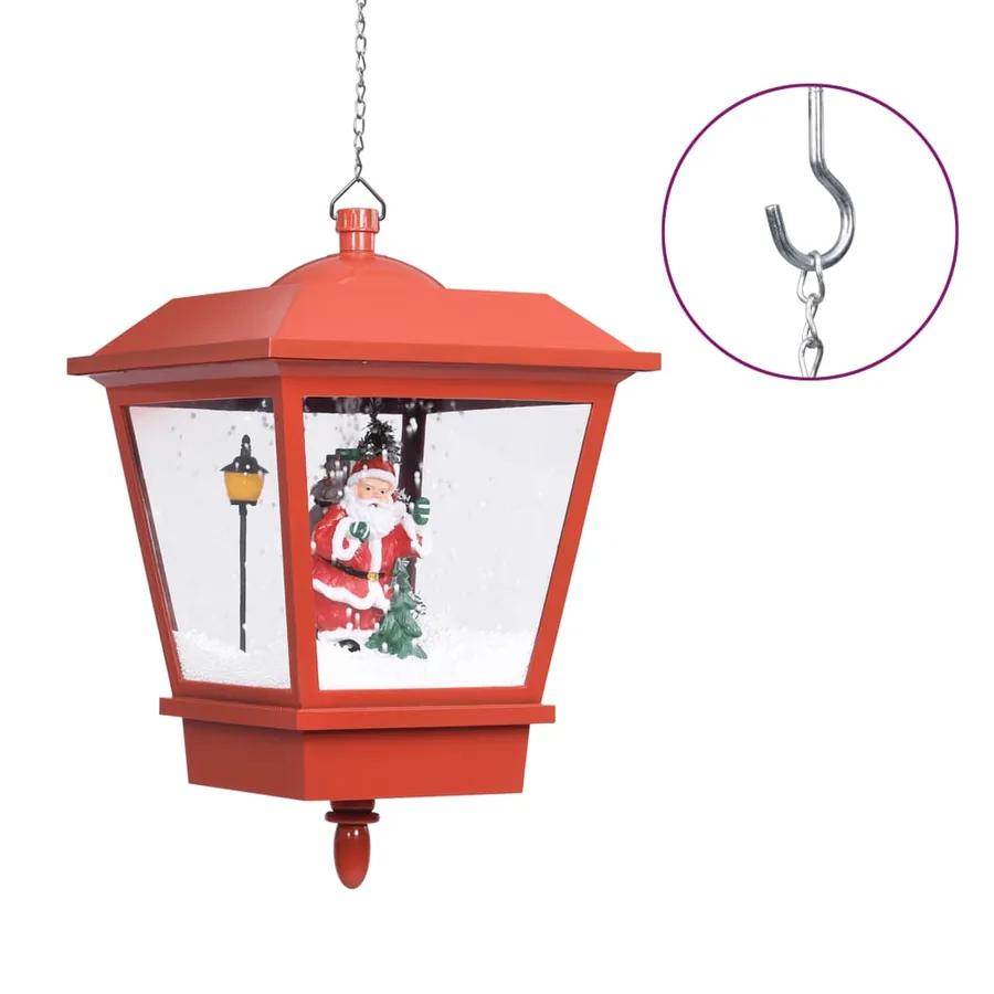 Lampe suspendue de Noël lumière LED Père Noël Rouge 27x27x45 cm - 2
