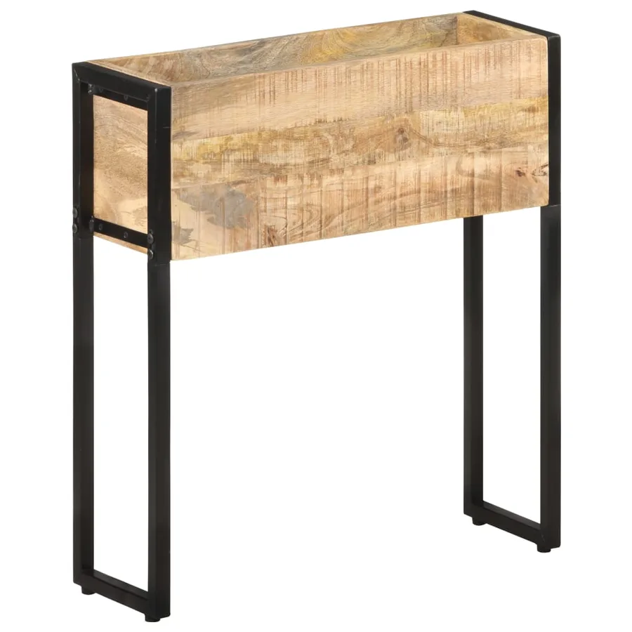 Jardinière 60x20x68 cm Bois de manguier brut - 12