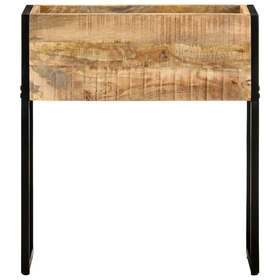 Jardinière 60x20x68 cm Bois de manguier brut - 2