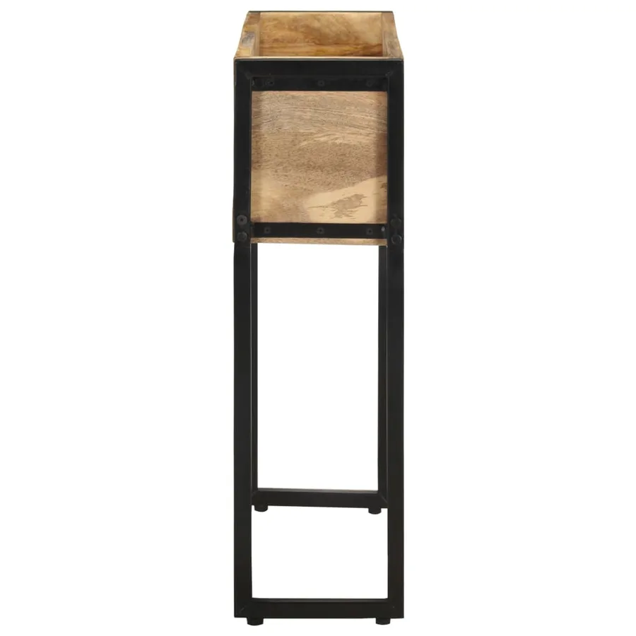 Jardinière 60x20x68 cm Bois de manguier brut - 3