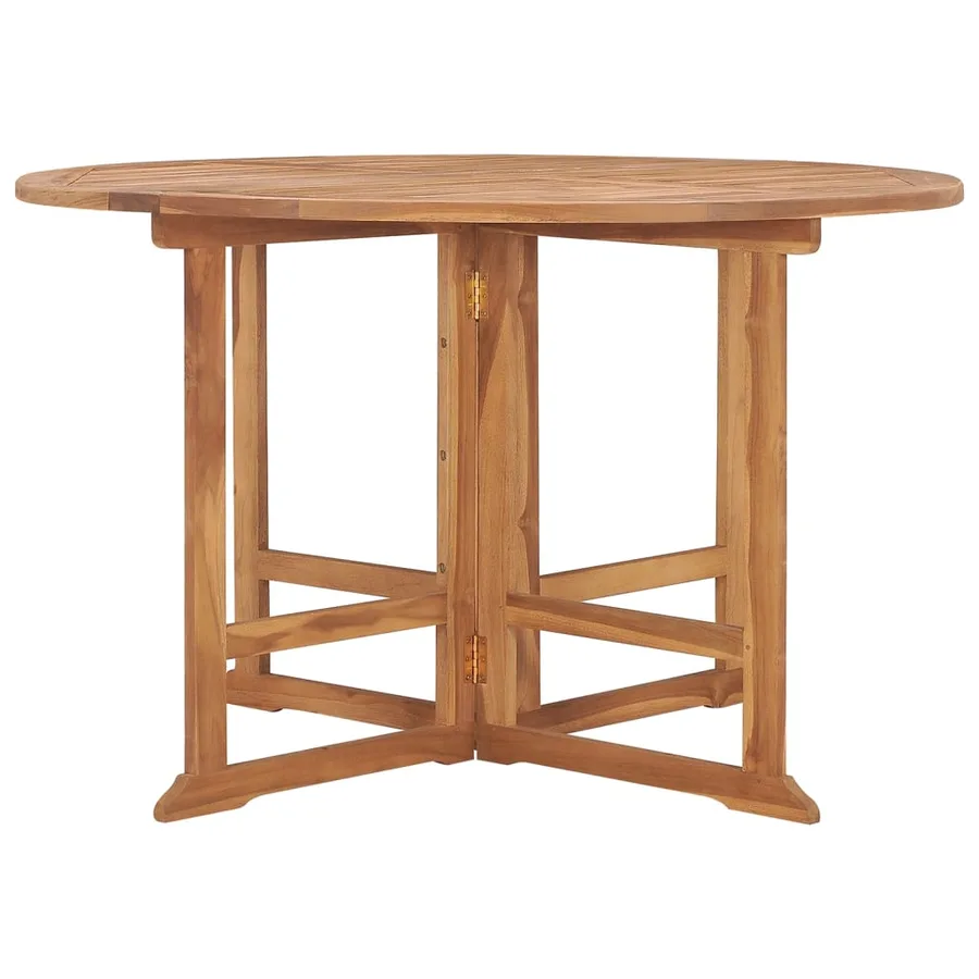 Table à dîner de jardin pliable Ø110x75 cm Bois massif de teck - 2