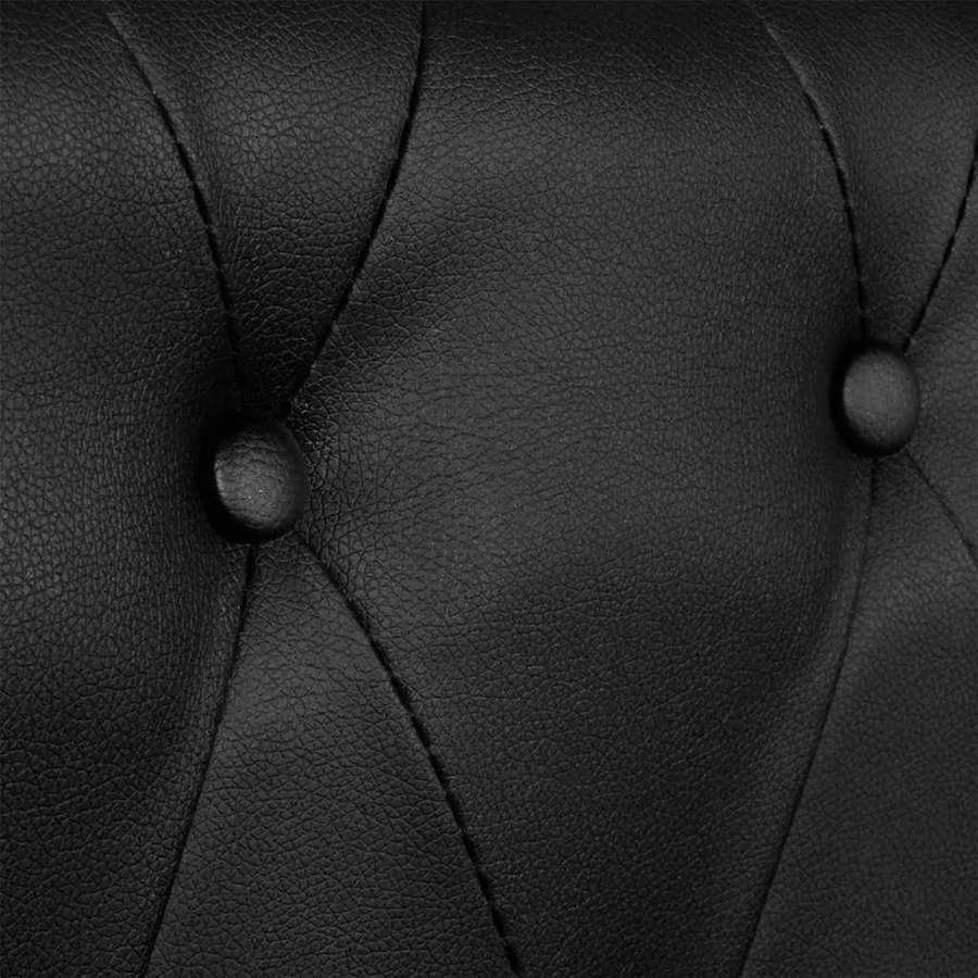 Canapé Chesterfield à 2 places et à 3 places noir - 11