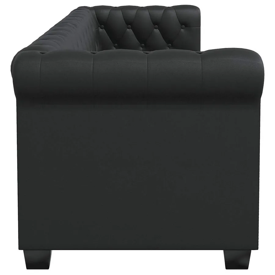 Canapé Chesterfield à 2 places et à 3 places noir - 8