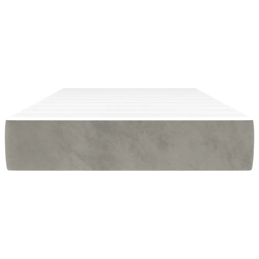 Matelas de lit à ressorts ensachés fermeté moyenne Gris clair 80x200x20 cm - 3