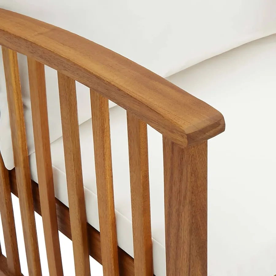 Banc de jardin avec coussins 119 cm Bois solide d'acacia - 6