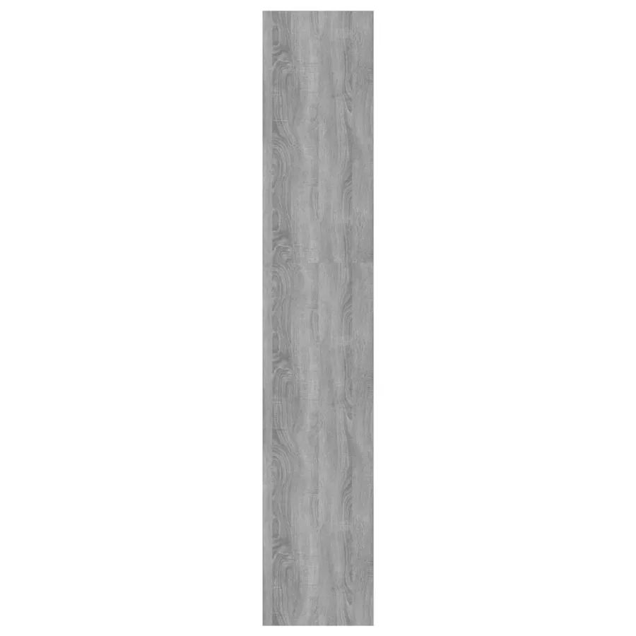 Bibliothèque/séparateur de pièce gris béton bois d'ingénierie - 6