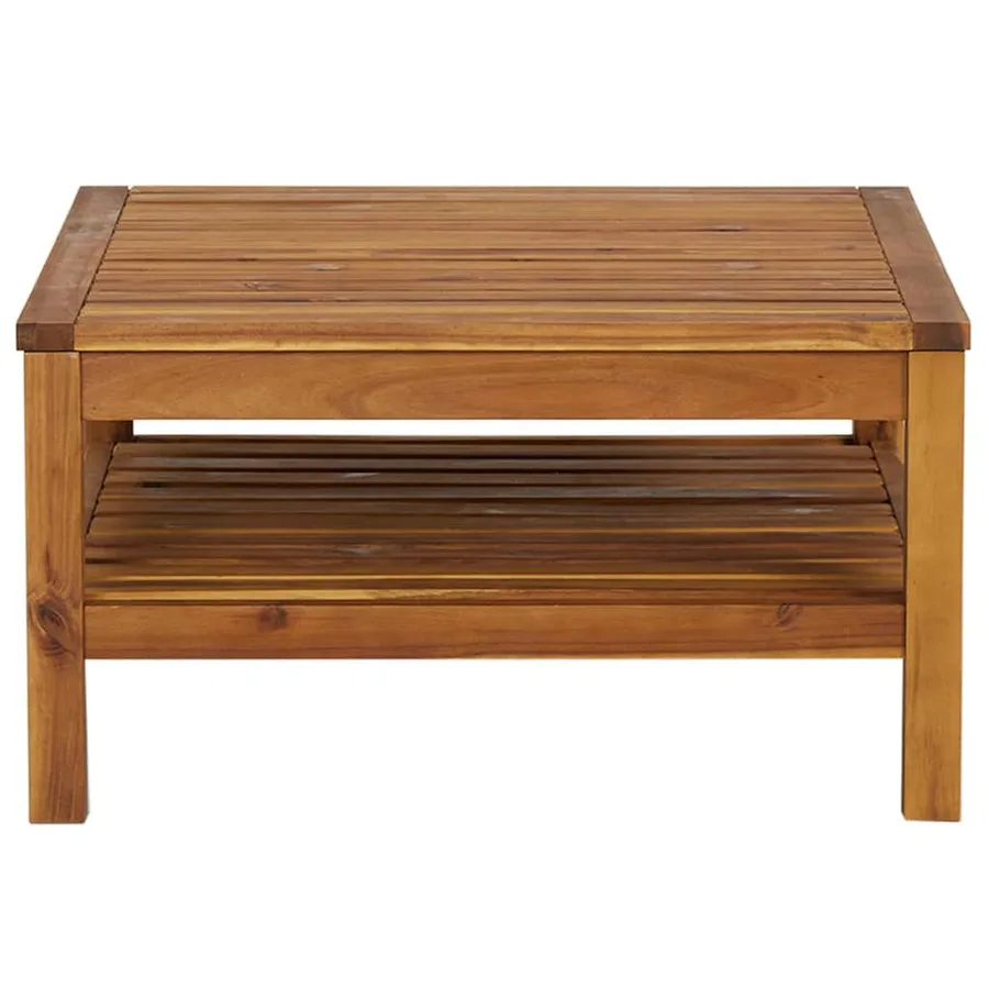 Salon de jardin 3 pcs avec coussins blanc crème Bois d'acacia - 4
