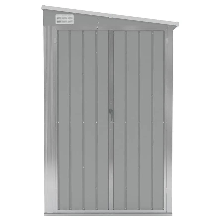 Abri de jardin mural Gris 118x194x178 cm Métal galvanisé - 3