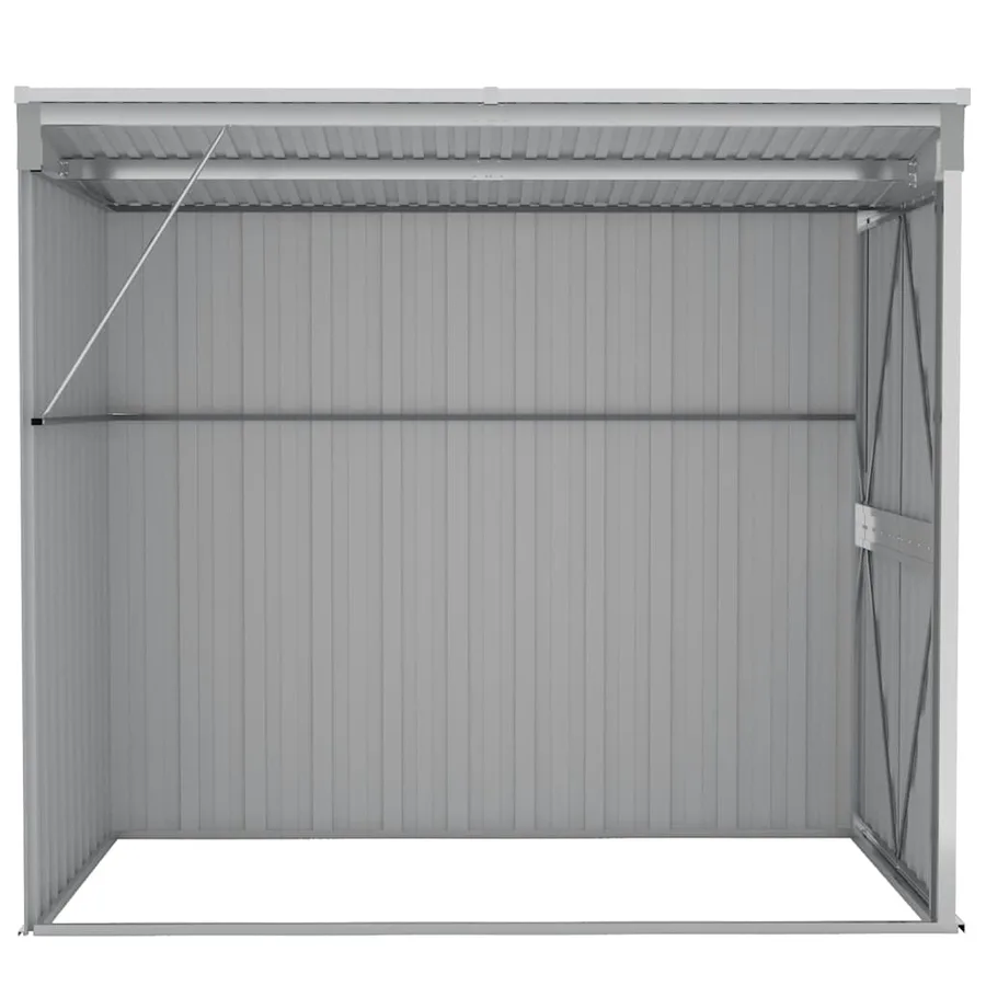 Abri de jardin mural Gris 118x194x178 cm Métal galvanisé - 5