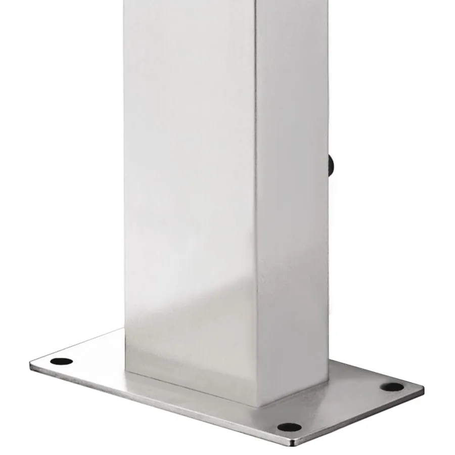 Douche de jardin avec base gris 225 cm Acier inoxydable - 11