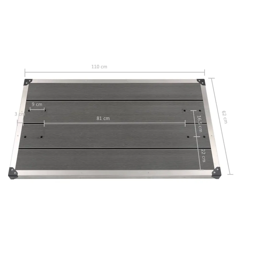 Douche de jardin avec base gris 225 cm Acier inoxydable - 18