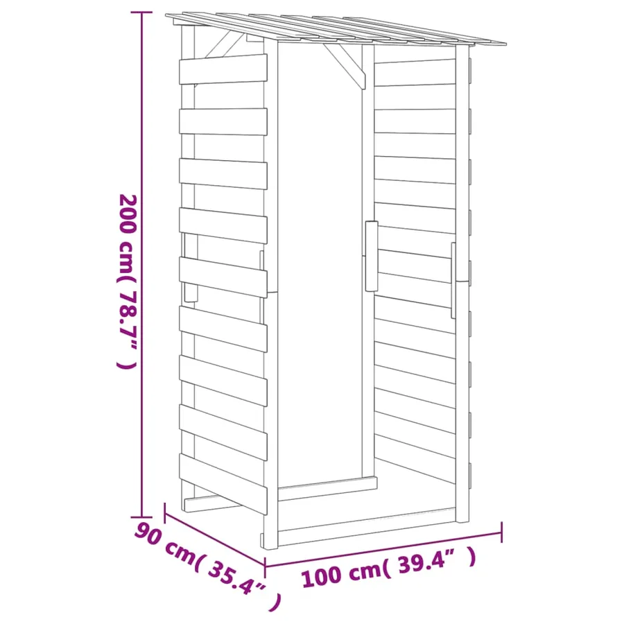 Pergolas avec toits 6 pcs 100x90x200 cm Bois de pin imprégné - 8