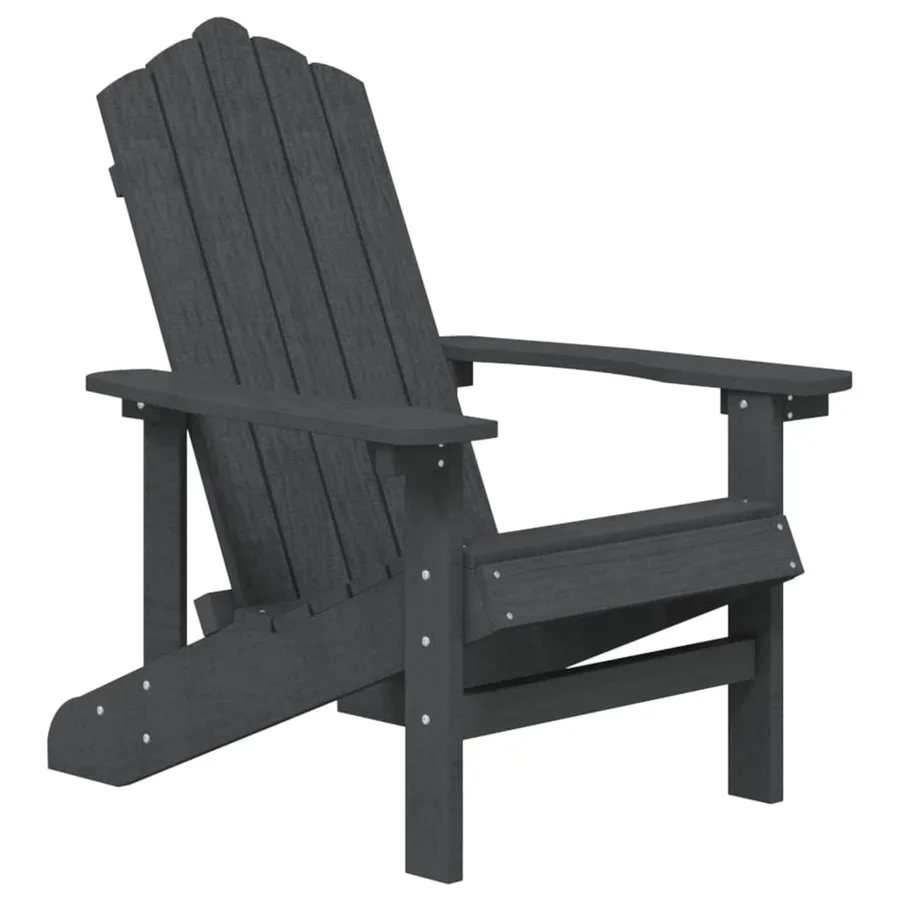 Chaise de jardin Adirondack avec table PEHD Anthracite - 3
