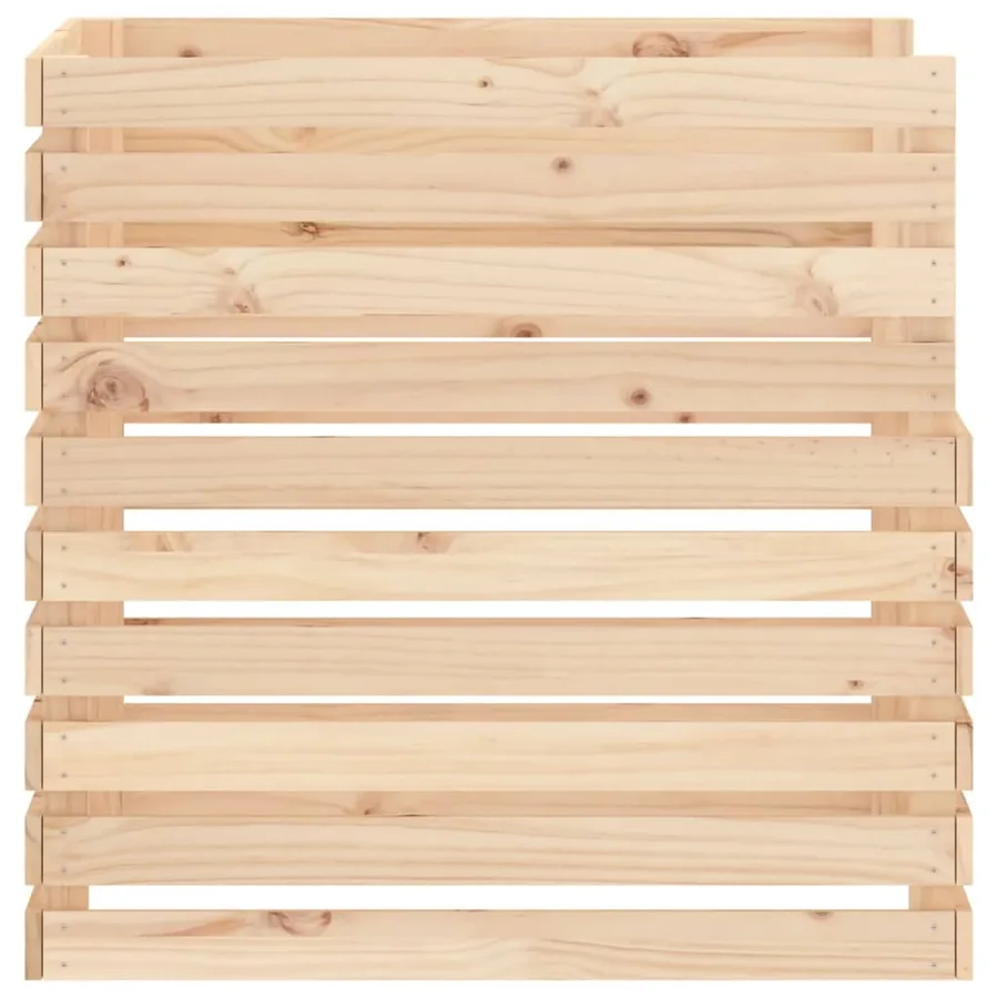 Composteur 80x80x78 cm Bois massif de pin - 6