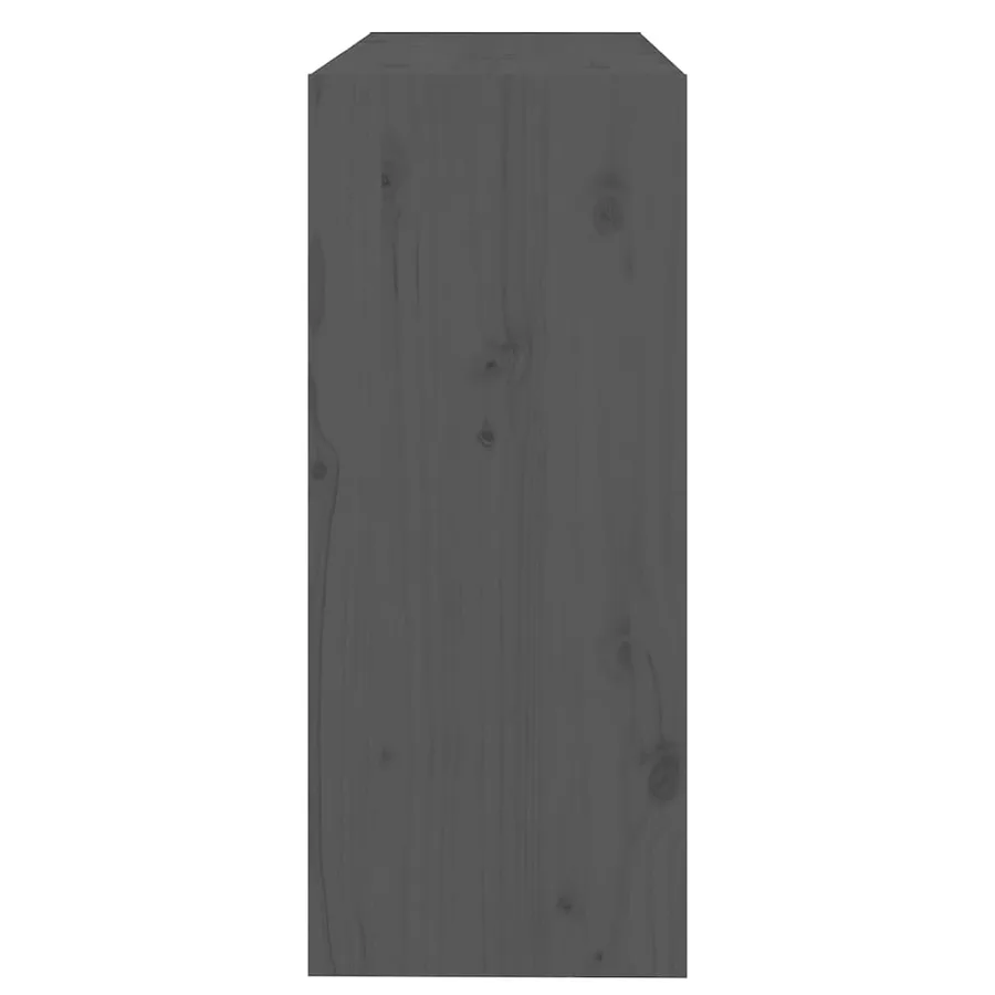 Bibliothèque/Séparateur de pièce Gris 80x30x71,5 cm Pin massif - 6