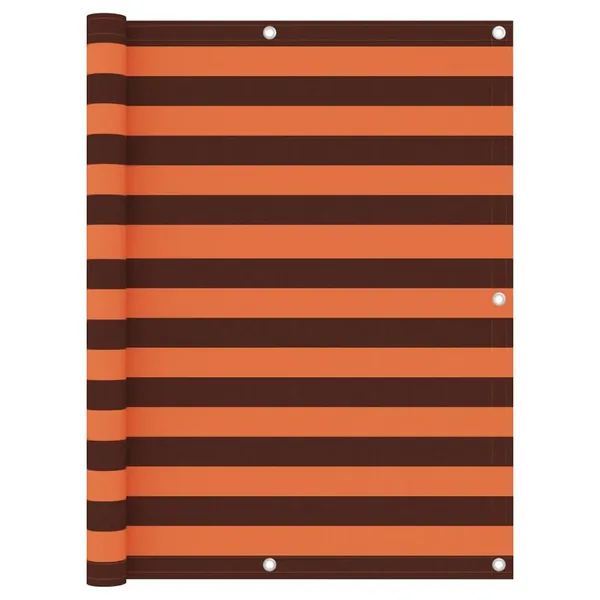 Écran de balcon Orange et marron 120x300 cm Tissu Oxford