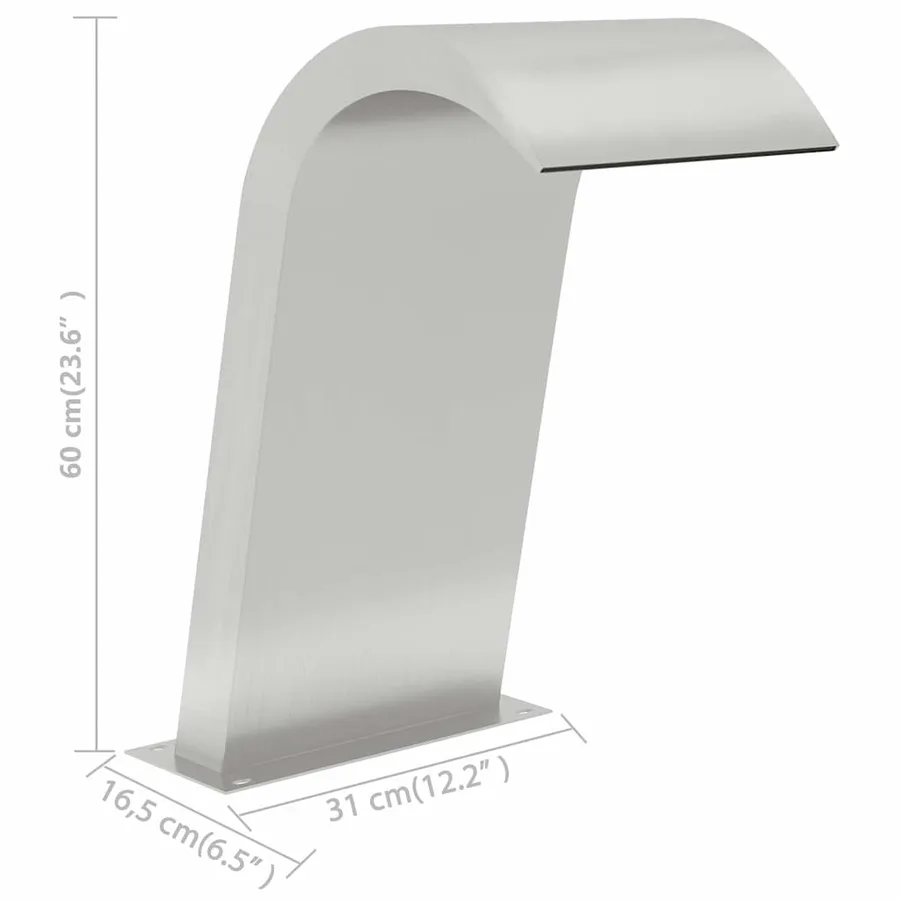 Fontaine de piscine 50x30x60 cm Acier inoxydable - 9