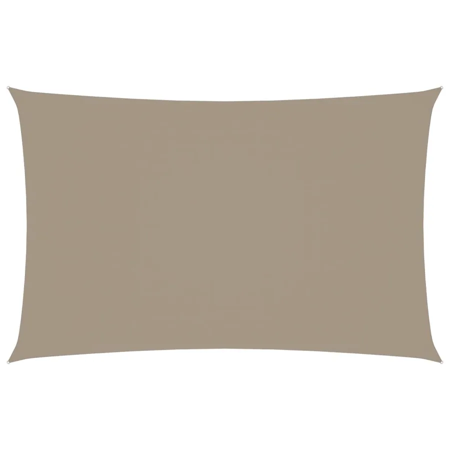 Voile de parasol tissu oxford rectangulaire 2x4,5 m taupe - 2