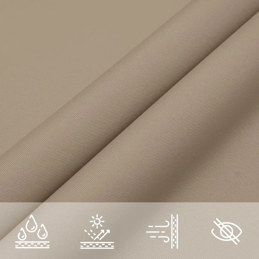 Voile de parasol tissu oxford rectangulaire 2x4,5 m taupe - 8