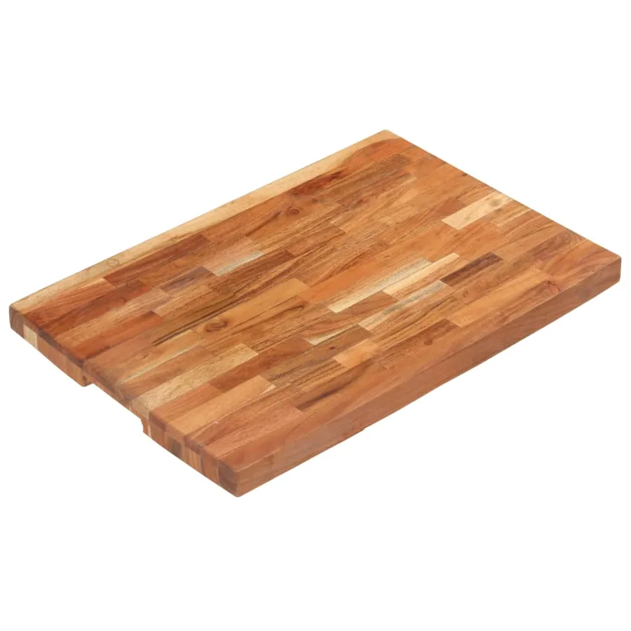 Planche à découper 60x40x4 cm Bois d'acacia massif - 10