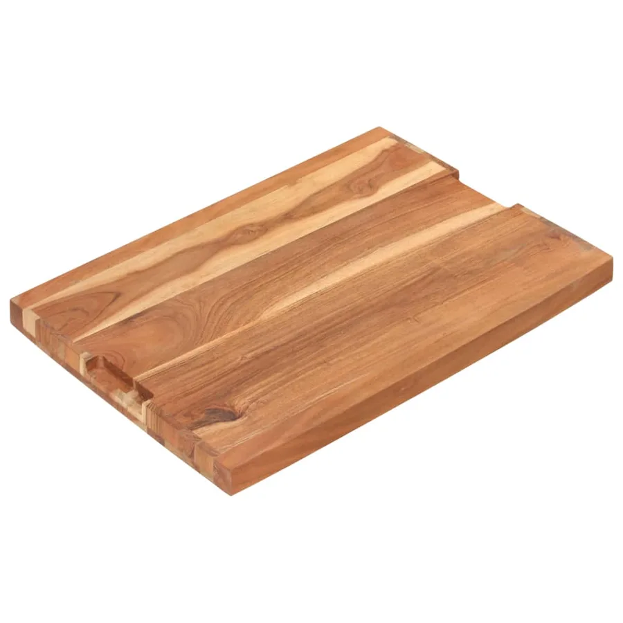 Planche à découper 60x40x4 cm Bois d'acacia massif - 12