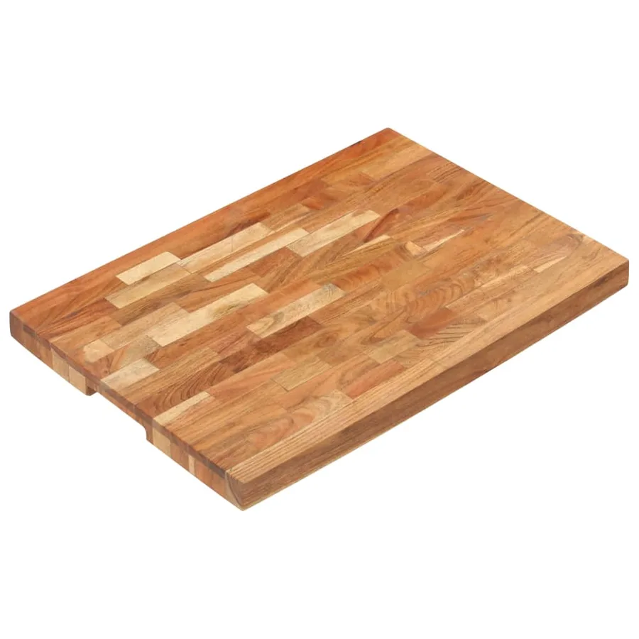 Planche à découper 60x40x4 cm Bois d'acacia massif - 8