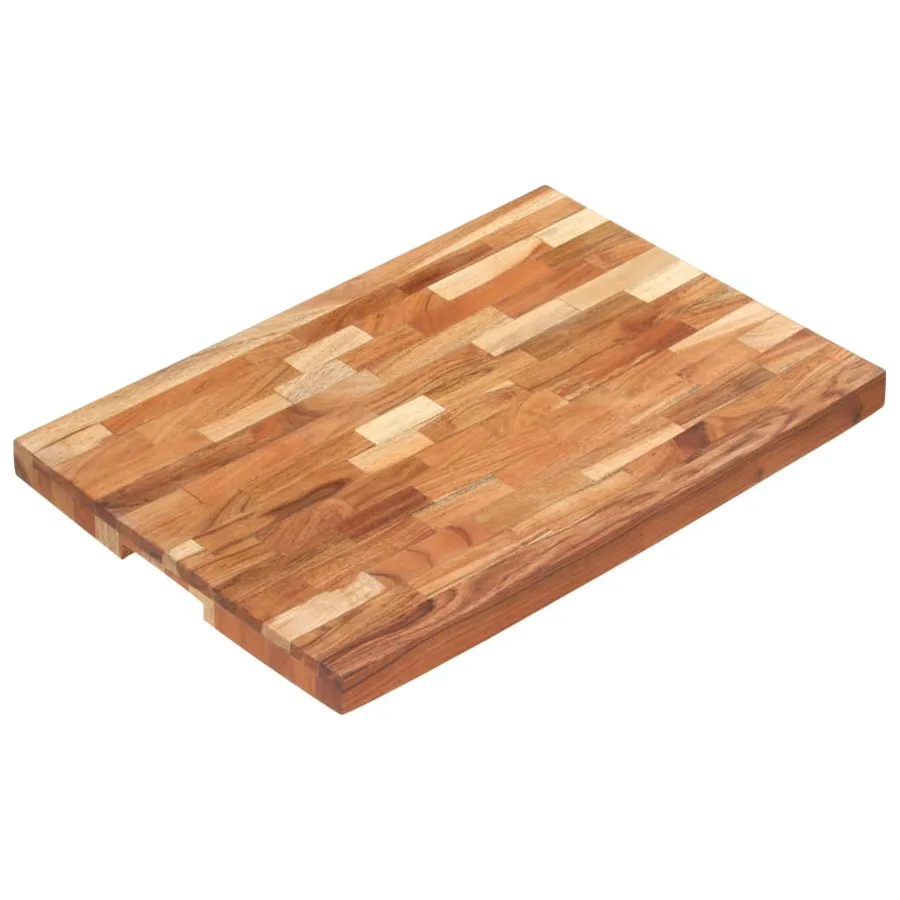 Planche à découper 60x40x4 cm Bois d'acacia massif - 9