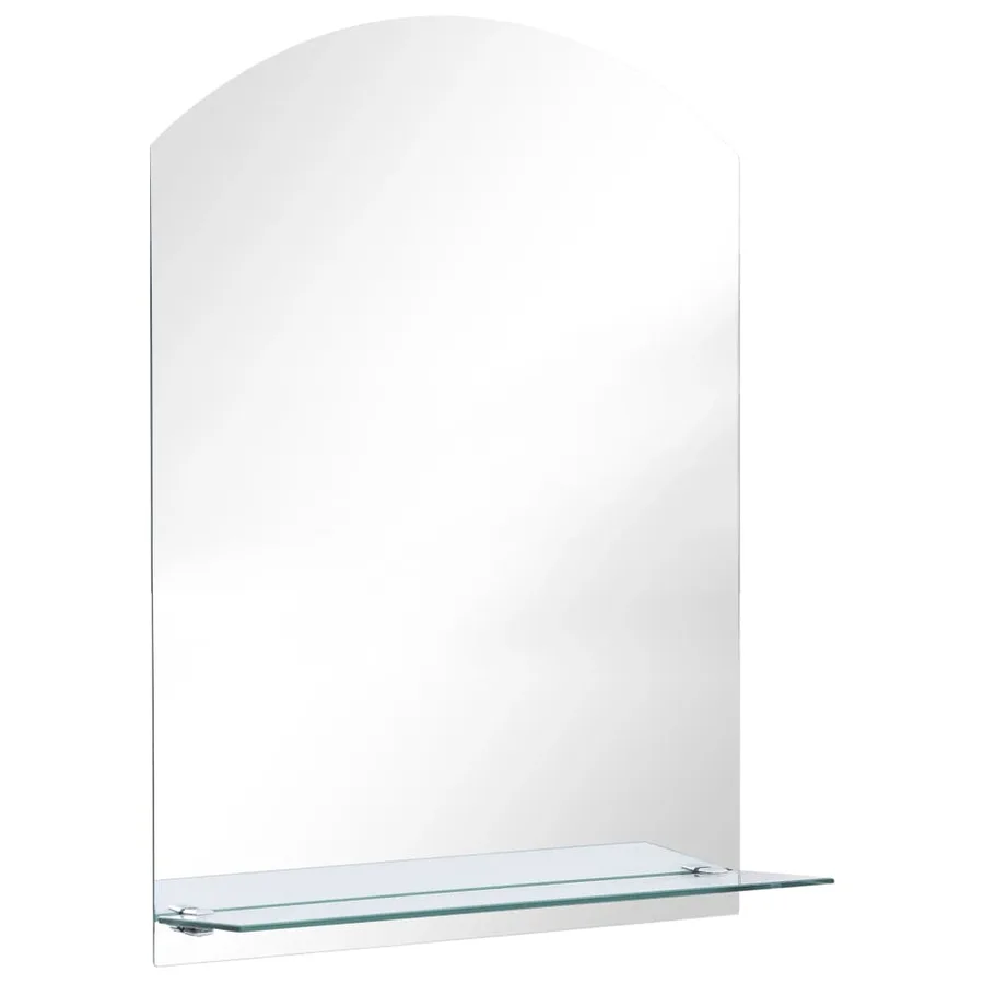 Miroir mural avec étagère 50x70 cm Verre trempé - 2