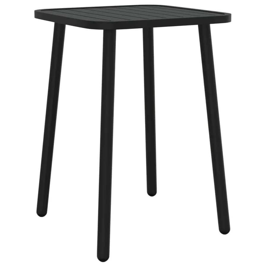 Table de jardin anthracite 50x50x71 cm acier - 2