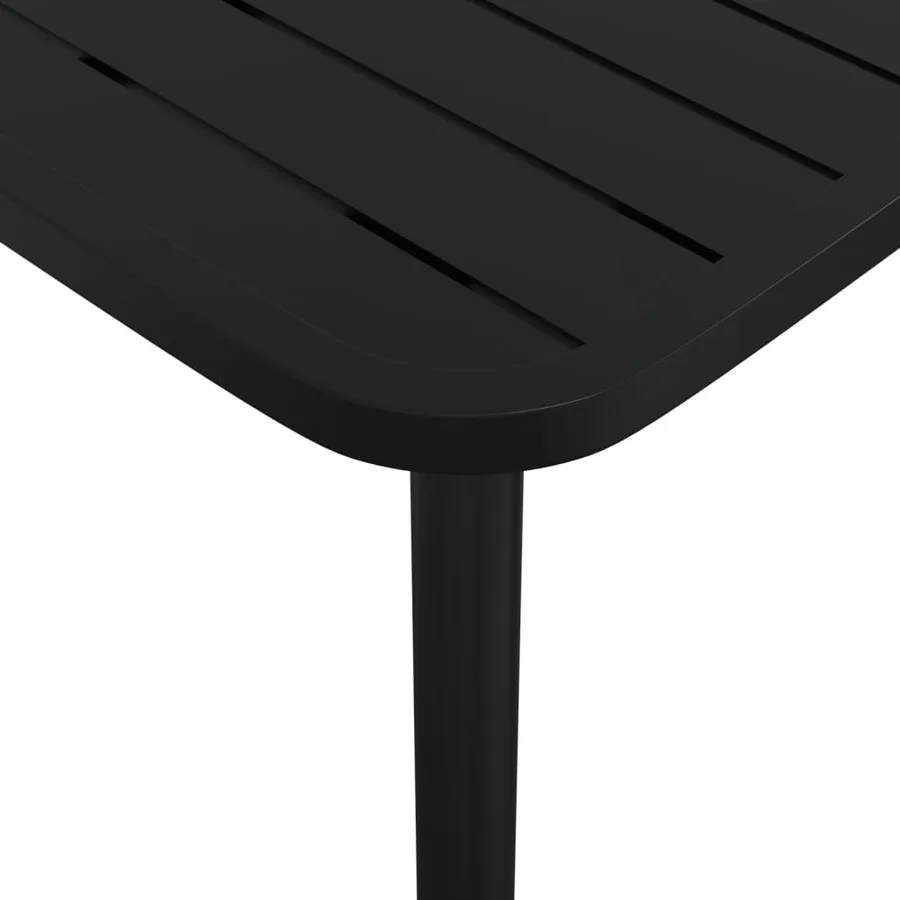 Table de jardin anthracite 50x50x71 cm acier - 5