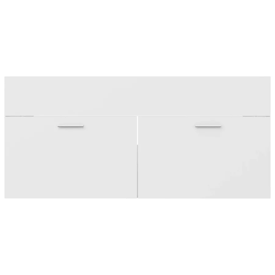 Armoire d'évier Blanc 100x38,5x46 cm Bois d’ingénierie - 6