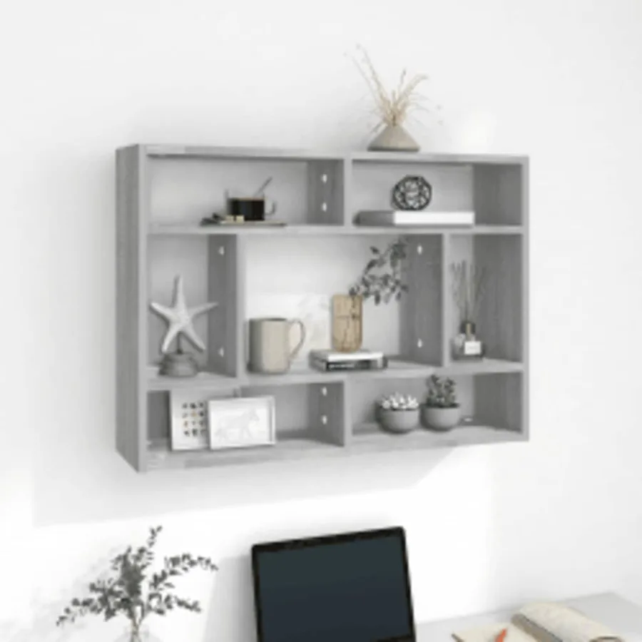 Étagère murale Sonoma gris 75x16x55 cm Bois d'ingénierie