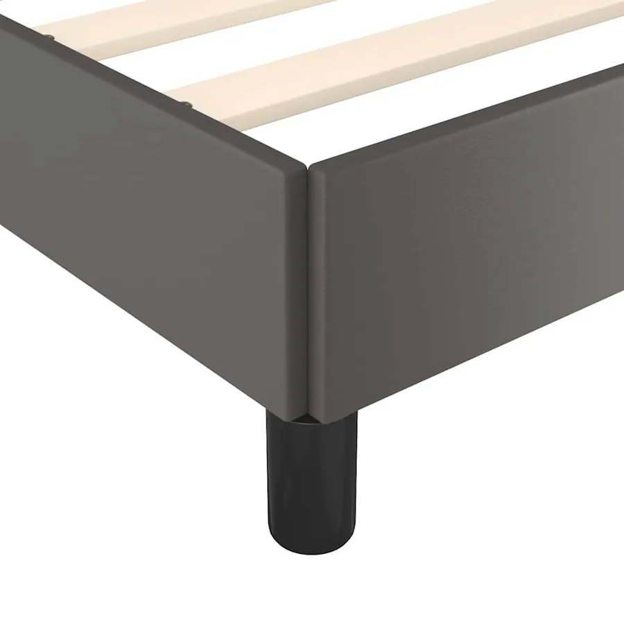 Cadre de lit avec tête de lit sans matelas gris 140x200 cm - 7