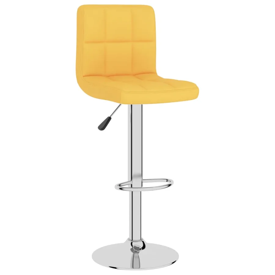 Tabourets de bar lot de 2 jaune moutarde tissu - 3