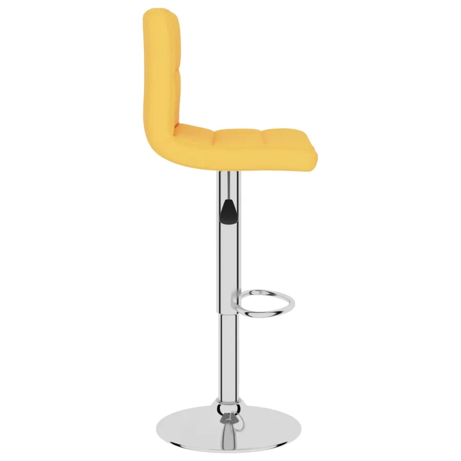 Tabourets de bar lot de 2 jaune moutarde tissu - 5