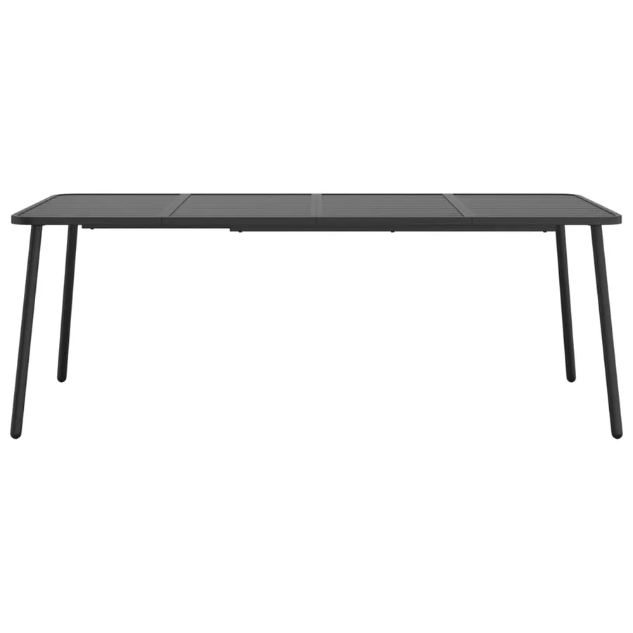 Table de jardin anthracite 200x100x71 cm acier - 3